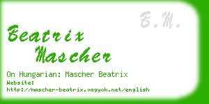 beatrix mascher business card